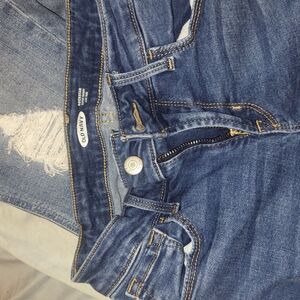 Old Navy Blue Jeggings with Distressed Details